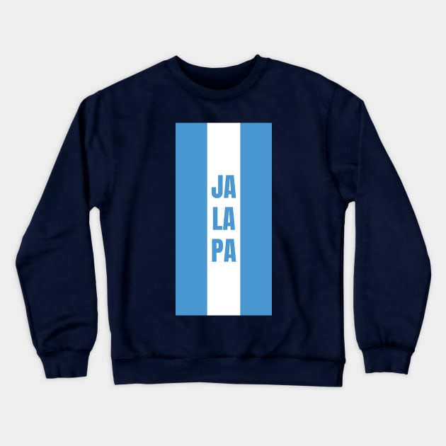 Jalapa City in Guatemala Flag Colors Vertical Crewneck Sweatshirt by aybe7elf